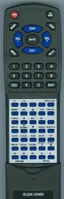 Replacement Remote For Rotel RR-DV99 RDV-1045 • $33.11