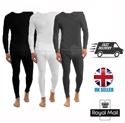 Mens Long Johns Thermal Set Long Sleeve Top Bottom Warm Underwear Baselayer • £7.89