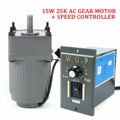 AC110V Gear Box Motor 54RPM High Torque Reversible Variable Speed Controller 25K • $68.41