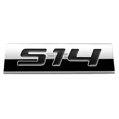 Fit S14 Metal Grill Trunk Emblem Decal Logo Trim Badge Polish Black Lettering • $6.28