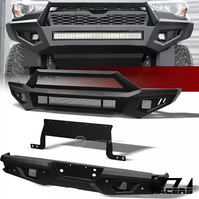 For 10-14 F150 Raptor Matte Black Steel Front & Rear Bumper+Hoop Bar+Skid Plate • $1376