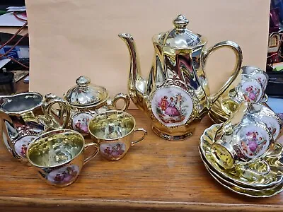 Gold Gilt Japanese Victorian Coffee Set • £30