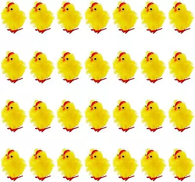 36 Pack Mini Yellow Chicks Easter Chicks Arts Crafts Bonnet Hat Party Decoration • £9.99