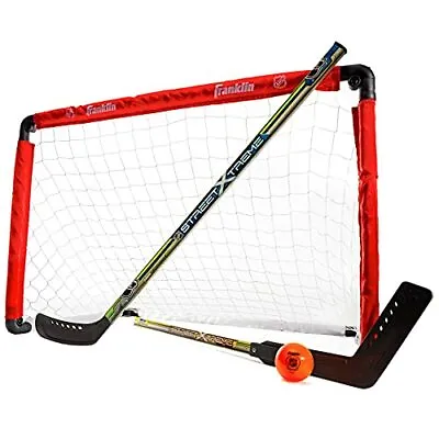 36  NHL Hockey Goal With 2 Sticks Corner Fold & Lock Multicolour NEW • $61.34