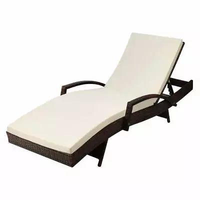 $173.70 • Buy Gardeon Sun Lounger Wicker Lounge Outdoor Furniture Rattan Chair Garden Patio