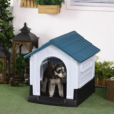 Dog Kennel For Outside Plastic Dog House Water-resistant For Gardens • £47.99