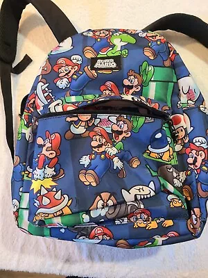 Nintendo Super Mario Brothers 16  Print Backpack School Book Bag NEW No Tags • $20