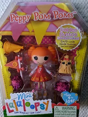 NRFB Lalaloopsy Mini Doll Peppy Pom Poms Playset SEALED Original Series 6 Set 2 • $28