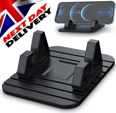 Car Dashboard Anti-slip Rubber Mat Mount Holder Pad Stand For Mobile Phone & GPS • £3.19