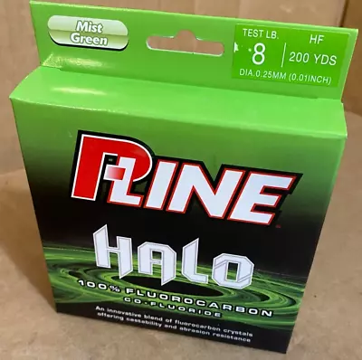 P-Line Halo 100% Fluorocarbon Mist Green Fishing Line 200 Yards 8 • $21.25