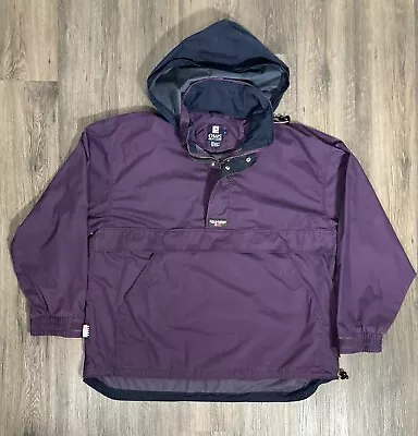 VINTAGE 90s MEN’S CHAPS RALPH LAUREN ANORAK LOGO DESIGNER JACKET PURPLE SZ L • $32.88