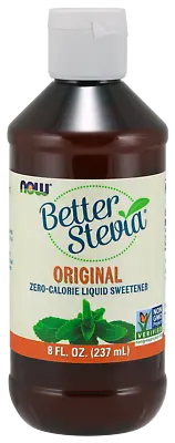 NOW Foods Better Stevia Liquid Sweetener - Original 8 Fl Oz 237ml Liquid 12/25EX • $21.95