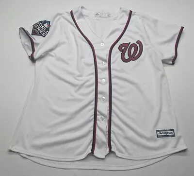 Majestic Washington Nationals Scherzer #31 Jersey 2019 World Series Women's 2XL • $44.95