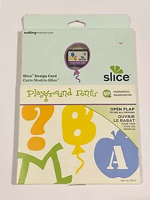 Making Memories SLICE DESIGN CARD PLAYGROUND FONTS 33075 • £7.70