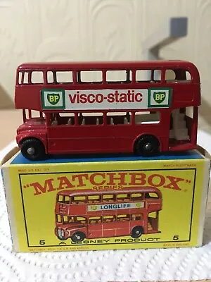 £1.99 • Buy MATCHBOX No. 5 - ROUTEMASTER BUS  With BP Visco-static Adverts And Box