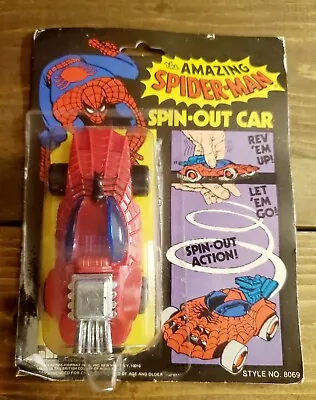 $119.99 • Buy 1978  THE AMAZING SPIDER-MAN  Marvel AHI AZRAK HAMWAY  SPIN-OUT CAR  On CARD 