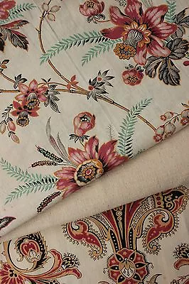 Vintage French Fabrics Antique Material PROJECT BUNDLE  Indienne C1870's  • $94