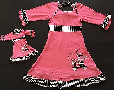 Girl Sz 8-12 & 18  Doll Matching Dress Set  Fit American Girls And Dollie & Me  • $29.99