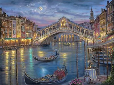 Italy Venice Boat Colourful Landscape Painting Wall Art Framed Canvas Pictures • $24.90