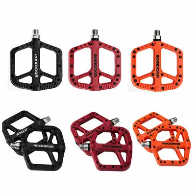 RockBros Mountain Road Bicycle DU Bearing Pedals Non-Slip Wide MTB Cycling Pedal • $21.99