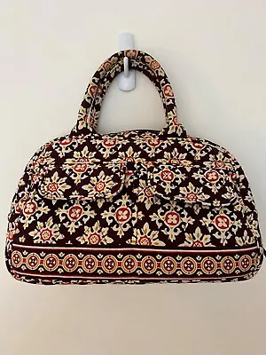 Vera Bradley Women’s Mini Bowler Handbag Maroon/Cream Color – Multi Print Design • $25.50