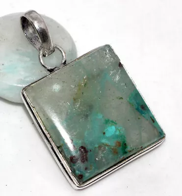 Quantum Quatrro 925 Silver Plated Gemstone Pendant 1.5  Chunky Jewelry GW • $1.99