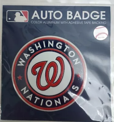 WinCraft Washington Nationals 3.25'' Diameter Color Aluminum Metal Auto Badge • $8