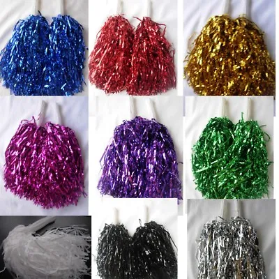 1 Pair Cheerleading Pompoms Waver Fancy Dress Costume Pom Pom Dance Hen Party  • £3.99