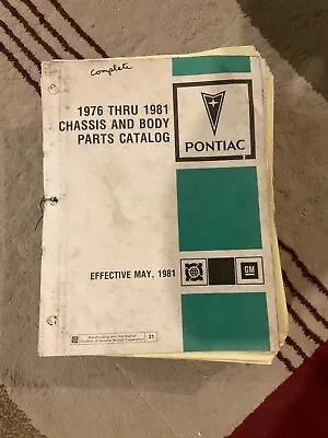 $59 • Buy Pontiac Parts Catalog Book Manual 1976 - 1981,Trana Am,Grand Am,LeMans,G/Prix