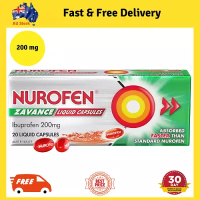 Nurofen Zavance Fast Pain Relief Liquid Capsules 200mg • $9.99