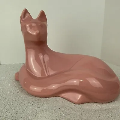 Vintage Royal Haeger Pottery Ceramic Pink/Mauve Cat MCM Mid Century Modern • $49.99