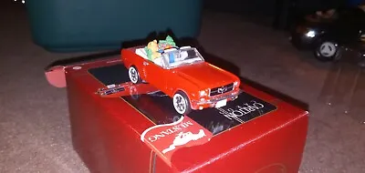 1964 1/2 Ford Mustang Carlton Cards Vintage Christmas Ornament Santa Sled  • $25