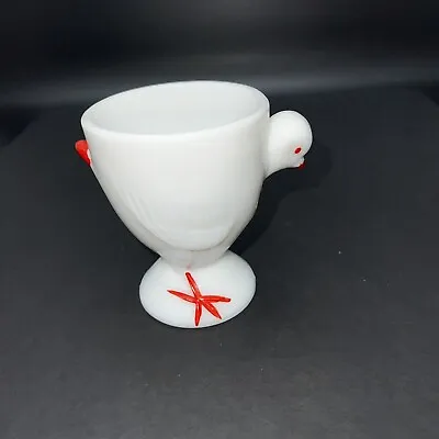 Vintage 1950s Westmoreland Footed Milk Glass Hen Egg Cup 3.5  Tall • $9.99