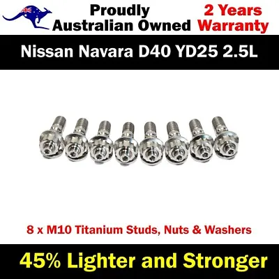 Titanium Exhaust Manifold Stud Kit For Nissan Navara D40 YD25 2.5L • $112