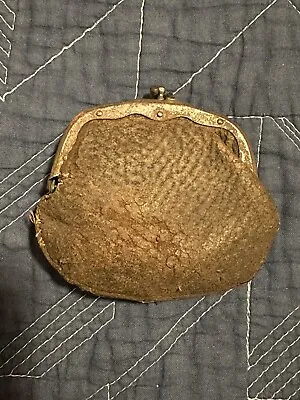 Vintage Small Leather Change Purse • $2.99