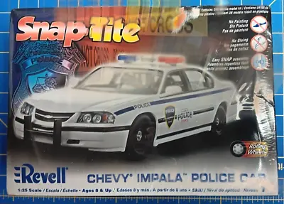 Revell Snap Tite Chevy Impala Police Car #85-1928 1/25 New Sealed Please Read • $19.99