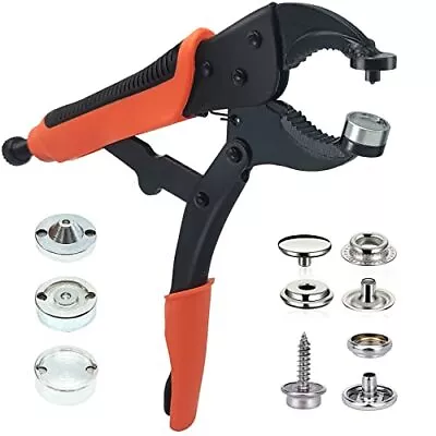 Heavy Duty Snap Fastener Tool Adjustable Snap Setter Tool Includes 20 Sets 15mm  • $47.32