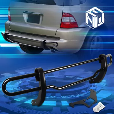 Black Coated Double Pipe Bar Rear Bumper Guard For 1998-2005 Mercedes ML W163 • $158.68