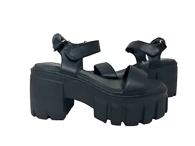 Madden Girl Women's Grandy Platform Sandals Black Size:6.5 132G • $41.99