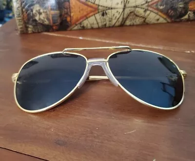 $25 • Buy Vintage Z87 Orion By Willson - Gold Metal Aviator Pilot Sunglasses