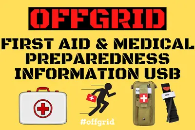 Medical & First Aid Preparedness Information USB -Prepper Survival Free Shipping • $16