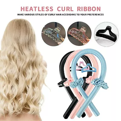 Heatless Curling Rod Headband Silk Curling Ribbon Hair Roller Lazy Curler Sets~  • $12.99