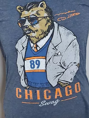 Chicago Bears Swag Mike Ditka T Shirt Mens  Sz Medium Blue Pro Merch Blue • $14.99