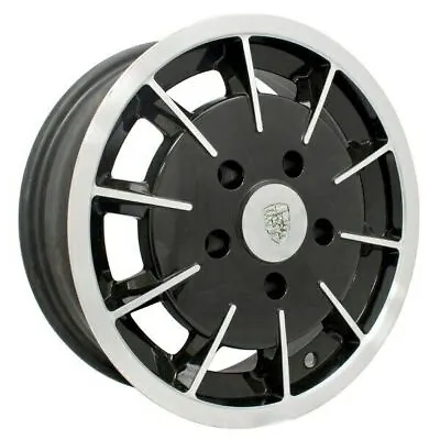 15  X 5-1/2  Vw Bus 5 Lug Black Empi Gasser Wheel Includes Cap-Valve Stem • $220.95