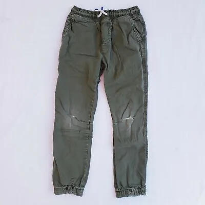 Mini Boden Boy's  Play  Green Lined Pull-on Jogger Pants - Size 7 • $4.99