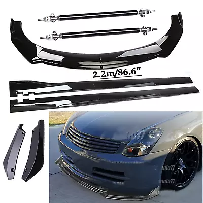 For Mazda 6 2003-2021y Kit / Side Skirt/Strut For Infiniti G35 G37 Glossy Black • $99.99