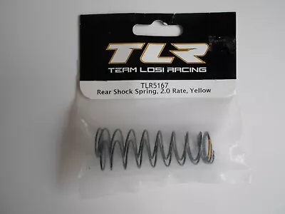 Team Losi Racing TLR 22 Rear Shock Spring 2.0 Rate Yellow TLR5167 22T 22SCT 22-4 • £5