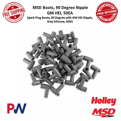 MSD Silicone 90 Degree GM HEI Nipple Spark Plug Boots Gray Quantity 50 #34554 • $65.15