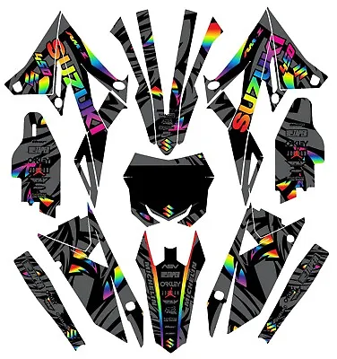 Graphics For 2018-2023 Suzuki RMZ450 RMZ 450 Shroud Decal Kit Sticker  Rainbow • $98.99