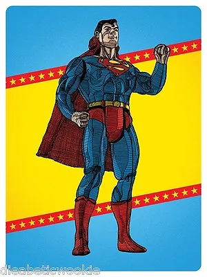 Superman Man Of Steel Vintage DC Toy Figure Art Print Poster Mondo • $14.99
